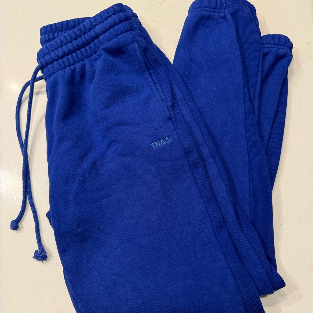 Aritzia TNA Blue Boyfriend Sweat Pants